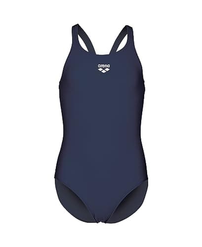Image of ARENA Dynamo Junior R Girl's One-piece Swimsuit, Sports Swimsuit in Chlorine and Salt Resistant Maxfit ECO-Fabric with UPF 50+ UV Protection Navy