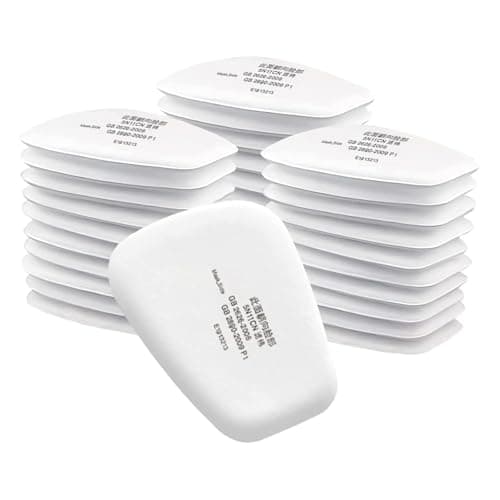 Image of 30 PCS 5N11 White Filter Cotton for Respirator, Replacement Filter Cotton for 6200, 6502, 7502, 6800, and FF402 Series Gas Mask, Against Dust, Paint, Spray, Particles