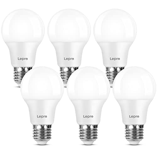 Image of Lepro E27 Screw Bulb, Cool White 6500K, 60W Equivalent E27 LED Bulb, 8.5W 806lm Edison Screw Bulb, GLS Energy Saving LED Light Bulbs, Non-dimmable, Pack of 6