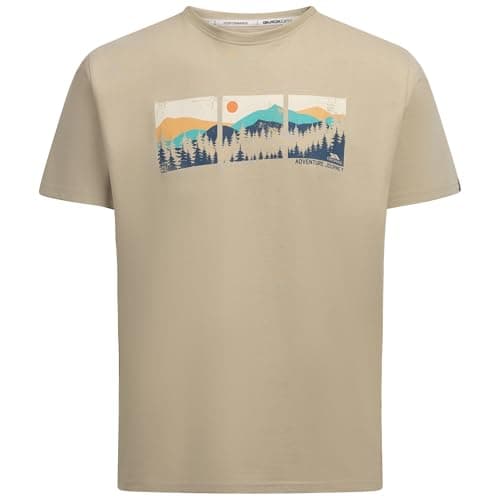 Image of Trespass Mens T-Shirt Benny - Short Sleeves, Round Neck, Chest Print, Sleeve Woven Label, 60% Cotton, 40% Polyester, 180gsm
