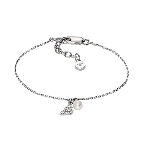 Image of Emporio Armani Women's Sterling Silver with lobster clasp closure bracelet