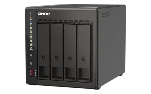 Image of QNAP TS-453E-8G-US 4 Bay High-Performance Desktop NAS with Intel Celeron Quad-core Processor, 8 GB DDR4 RAM and Dual 2.5GbE (2.5G/1G/100M) Network Connectivity (Diskless)