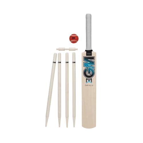 Image of Gunn & Moore GM Young Gunn Cricket Set | Diamond | Cricket Bat, Soft Ball, Batting Gloves, Stumps & Bail and Carry Bag | Size 5