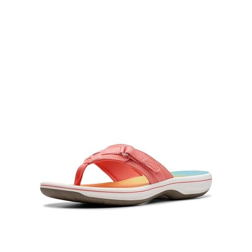 Image of Clarks - Womens Breeze Sea Shoes, Color Coral Ombre, Size: 5.5 UK