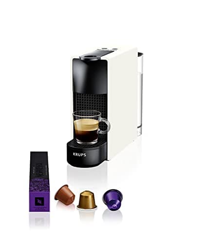 Image of Krups Nespresso Essenza Mini Capsule Coffee Maker, 19-Bar Coffee Machine with 2 Coffee Programmes, Ultra-Compact Size and Auto-Off Function, 1450 W, 0.6 litres White