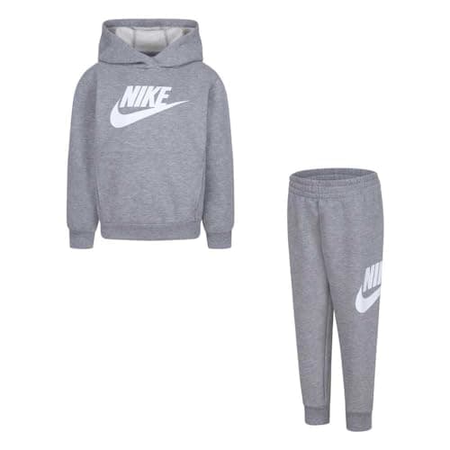 Image of Nike Kids Club Fleece Set, Dk Grey Heather, 5/6 Years
