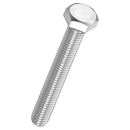 Image of Kozelo 5 Pcs Hex Head Screws Bolts - [M8-1.25x55] 304 Stainless Grade A2-70 Steel Fully Threaded Hex Tap Metric Hexagon Head Machine Bolts Right Hand External Hex Drive, Silver
