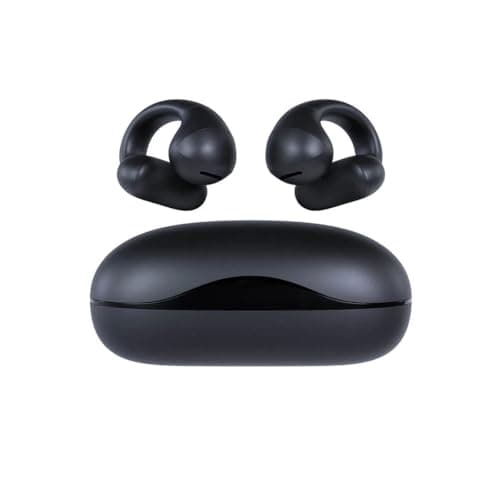 Image of Happy Plugs Clip OWS Headphones - True-Wireless Open Ear Headphones - With ENC (Environmental Noise Cancellation) - Black Finish - Up to 20 Hours Battery Life - Bluetooth V5.4 - Fast Charge