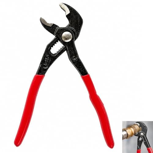 Image of VBK Water Pump Pliers 180mm 7 Inch, Fast Adjustable Tongue and Groove Joint with Push Button, CRV Carbon Steel Rust-Proof Non-Slip Pipe Grips for Plumbing Home Repair Fittings, Max Opening 100mm