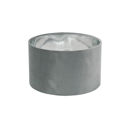 Image of ValueLights | Reni Small Pendant Shade with Grey Velvet & Chrome Inner | Shades, Home Décor & Improvement Essential | 250mm Shade Width