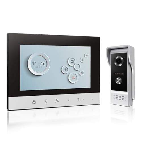 Image of ReaIOKbii Home WiFi video doorbell intercom system, 7-inch IPS color screen, 1080P HD video doorbell, supports Tuya APP unlocking, two-way intercom, recording, and four-wire connection technology