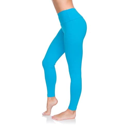 Image of SOFTSAIL Leggings for Women High Waist Workout Leggings for Women Sports Yoga Pilates Running Jogging Fitness Tummy Control Activewear High Waisted Sports Pants for Ladies Gym Clothes Turquoise, 10