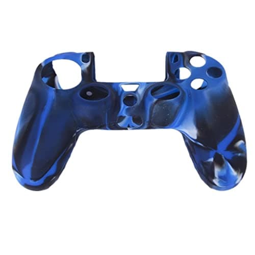 Image of Camo Silicone Protective Skin Case Cover for Sony PlayStation 4 PS4 Controller - Navy with Black