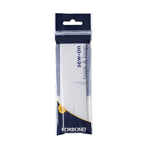 Image of Korbond Hook & Loop Sew in White 50cm - 110115