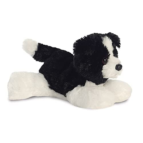 Image of Aurora, 31717, Mini Flopsie Cami Border Collie, 8In, Soft Toy, Black & White