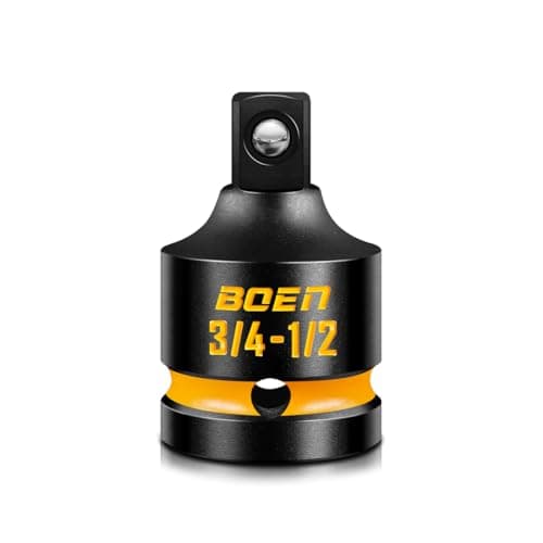 Image of Mr.wintek 3/4" F to 1/2" M Impact Socket Adapter, Cr-Mo Steel, Power Socket Adapter with Deep Embossed and Painted Marking, for Impact Driver Conversions
