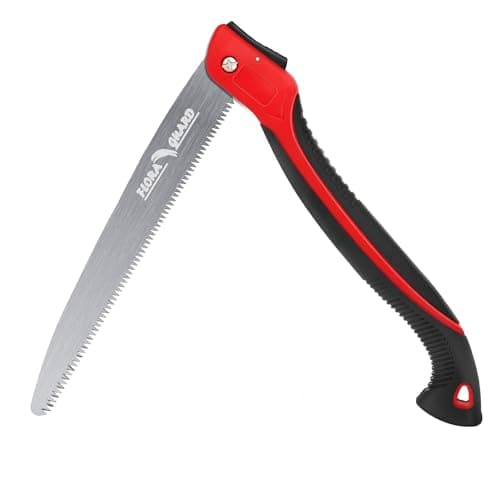 Image of FLORA GUARD 12 Inch Folding Pruning Saw, Quality SK-5 Steel, Soft Grip Hand Saw for Wood Gardening Camping Bushcraft