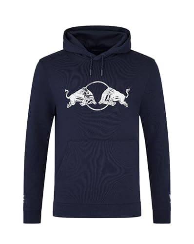Image of Red Bull Racing F1 Team Hooded Sweatshirt, Hoody, Bulls Logo Design, Night Sky Blue (UK, Alpha, L, Regular, Regular, Navy)