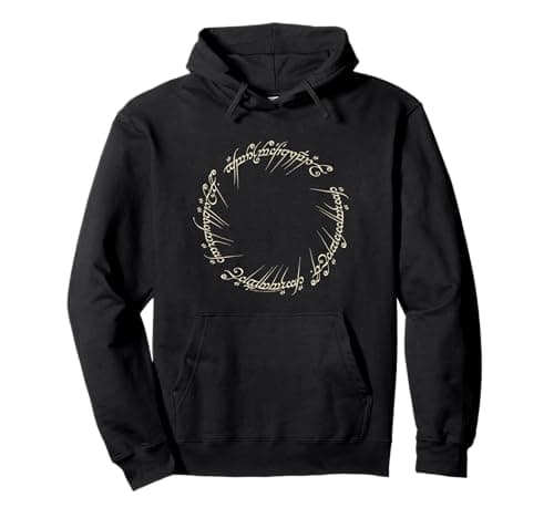 Image of Cotton Soul The Lord of the Rings One Ring Inscription Unisex Adult Fantasy Fans Hoodie