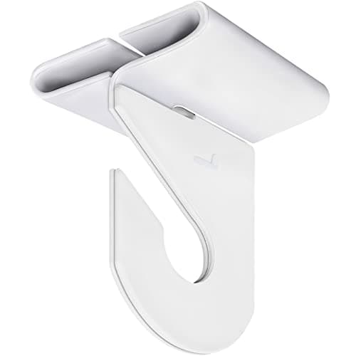 Image of Wakhow 20 Pairs Drop Ceiling Hooks for Hanging, Suspended Track Ceiling Tile Clips, Ceiling Grid Hangers for Decorations from Classroom, Office, Home, Wedding, Hold Up to 20 lbs, 1" W X 1½" H