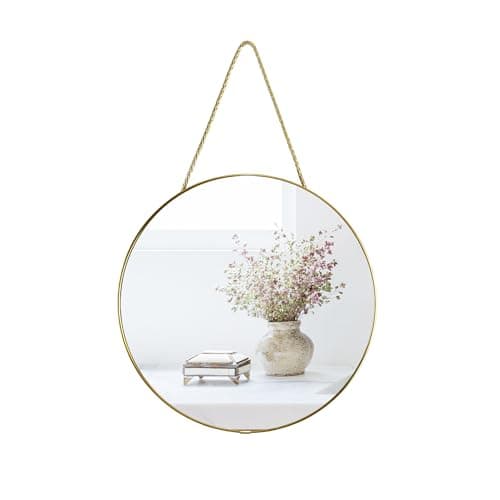 Image of YCHMIR Rround Mirror Small Wall Hanging Mirror Gold 30 cm
