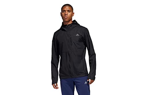 Image of adidas Men's Own the Run Jkt Sport Jacket, Black, XL UK