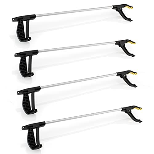 Image of Straame Garden | Litter Picker Grab & Grip Reaching Litter Rubbish Pick Up Tool | Leaf Grabber Stick | Multiuse Grabber Light Items (Standard Pick Up Tool Pack of 4)
