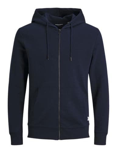 Image of Jack and Jones Men Zip Hoodie Navy Blazer XL