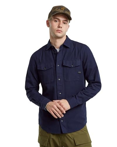Image of G-Star Men's Marine Slim Shirt, Blue (sartho blue gd D24963-D454-B597), L