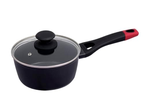 Image of Pyrex - Optima+ Aluminium Saucepan with lid - Suitable for All Heat Sources, Including Induction - PFAS-Free Non-Stick Coating - Ultra Scratch Resistant - Dishwasher Safe - Soft Touch Handle (Ø20 cm)