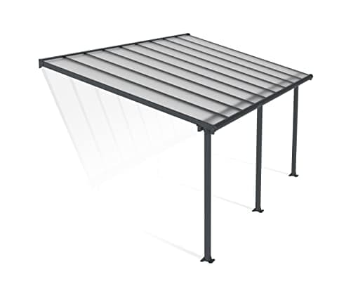 Image of Canopia by Palram Olympia 16.4 m² Aluminium and Polycarbonate Pergola Modern & Elegant for Terrace Cover All Year Round (Grey)