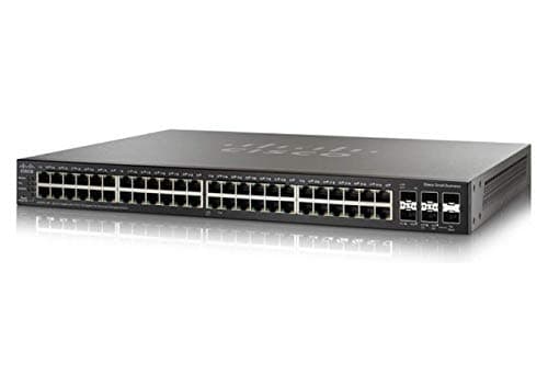 Image of Cisco SG350X-48P Stackable Managed Switch, 48 Gigabit Ethernet (GbE) Ports, 2 x 10G Combo + 2 x SFP+, 382W PoE, Limited Lifetime Protection (SG350X-48P-K9-UK)