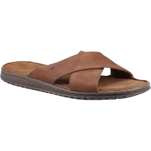 Image of Hush Puppies Men's Nile Cross Over Sandal, Brown, 6