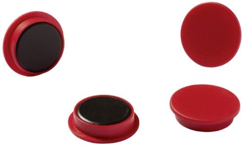 Image of Durable 475203 Magnets in Industrial Packaging 21 mm 210 p - Red (Pack of 20)