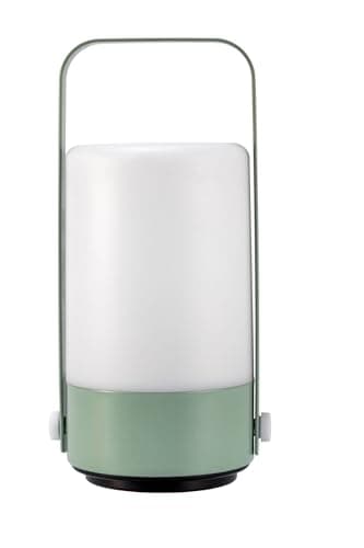 Image of Pauleen 48255 LED Lantern Mobile Charm IP44 Timer Battery Including 1 x 0.4 Watt Outdoor Light Green Plastic 3000 K
