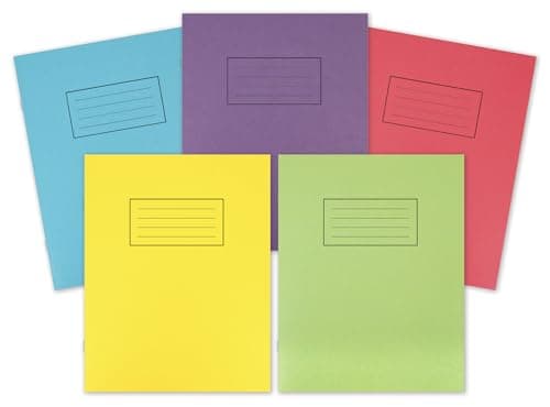 Image of Silvine Exercise Book, 229mm x 178mm, Assorted, Pack of 10 , SV42364