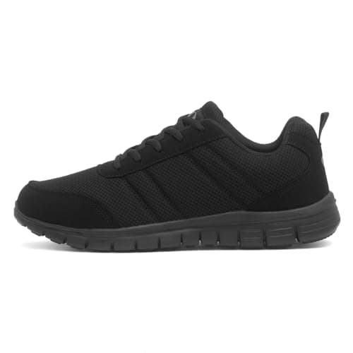 Image of XL Mens Black Mesh Lace Up Trainer - Size 9 UK - Black