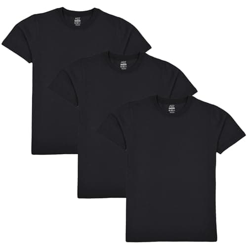 Image of A2Z 4 Kids Boys Girls T Shirts Plain Summer Tank Top & Tees - T Shirt PL Black 3 Pack 2-3