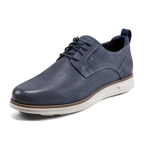 Image of Rockport Men's Canton Oxford, Dark Blue Leather, 14 Wide