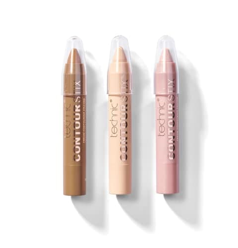 Image of Technic Contour Stix Cream Contour Set - Pack Of 3 Contouring, Concealing and Highlighting Crayons - Easy to Use, Ultra Creamy Formula That Goes on Smoothly To Shape, Define and Sculpt Your Features