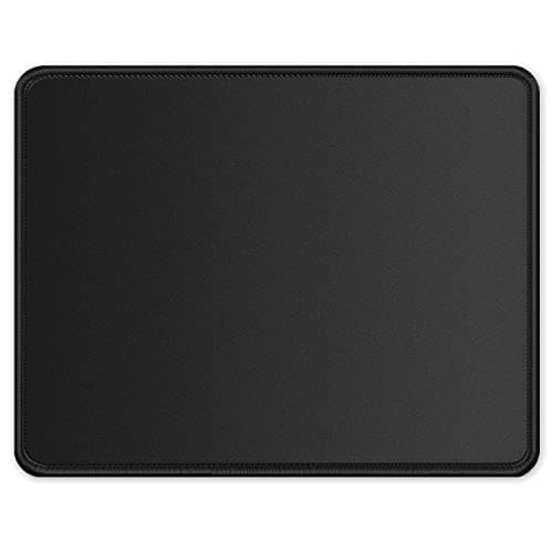 Image of ITNRSIIET Mouse Pad with Stitched Edge, Premium-Textured Square Mouse Mat,Washable Mousepads with Lycra Cloth, Non-Slip Rubber Base Mousepad for Laptop, Computer, PC, 260x210x3mm Black
