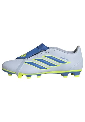 Image of adidas Unisex Predator Club Fold-Over Tongue Firm Ground/Multi Ground Football Boots, Crystal Sky/ray Blue/Team Solar Yellow 2, 4 UK