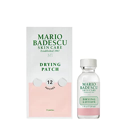 Image of Mario Badescu AM/PM Blemish Kit, Includes Drying Lotion Blemish Spot Treatment with Salicylic Acid and Sulfur,1 Fl Oz AND Drying Patch Blemish Covering, Invisible Spot Treatment, 12 Patches