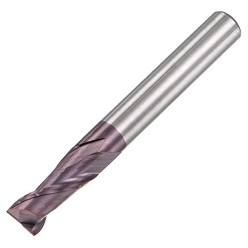 Image of sourcing map Square Nose End Mill, 6mm Tip Dia Solid Carbide AlTiN Coated CNC Router Bits 2 Flute Spiral Milling Cutter HRC55 with 6mm Shank 50mm (2-inch) Length