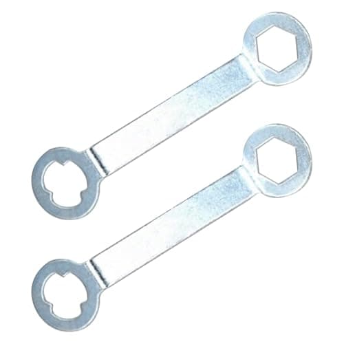 Image of Metal Football Boot Stud Wrench - 2 PCS Football Studs Spanner Steel Track Spikes Wrench, Rugby Stud Key Replacement Tool for M5 Soccer Shoes, Football and Rugby Shoes
