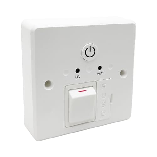 Image of Smart WiFi Fused Spur Timer Switch for Immersion Heaters, Electric Towel Rails, Storage Heaters & Lighting - 13A Timer Switch with Power Monitoring | Alexa & Google Voice Control | No Hub Required
