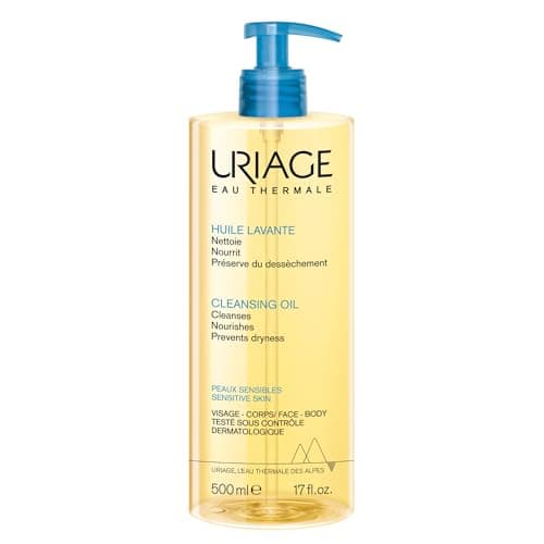 Image of Uriage Shower Oil 500 mL – Face & Body Wash – Dry & Sensitive Skin - Cleanses, Nourishes, Prevents Dryness – 25% Glycerin & Extra-Rich Agents – Physiological pH – Soap-Free