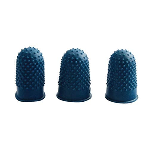 Image of Q-Connect Blue Rubber Thimblettes Size 1 [Pack of 12]