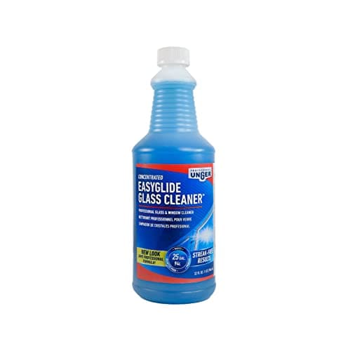 Image of Unger Professional Streak-Free EasyGlide Glass Cleaner Concentrate, 32 oz – Ammonia-Free, Makes 25 Gallons of Solution, Safe for Tinted Windows, LOW-E Glass, Windshields & Mirrors