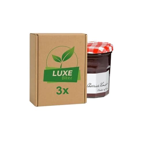 Image of Fruit Preserve Jam Jar – Berries & Cherries Conserve – 370g – Compatible with Bonne Maman By Luxe Bitez (Pack of 3)